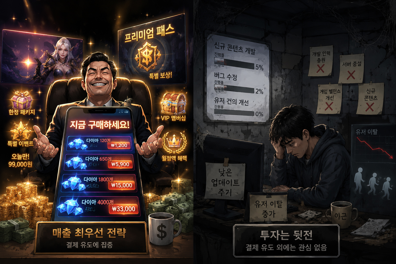 유저들에게 결제 유도하는 던파, 투자엔 소극적 지적